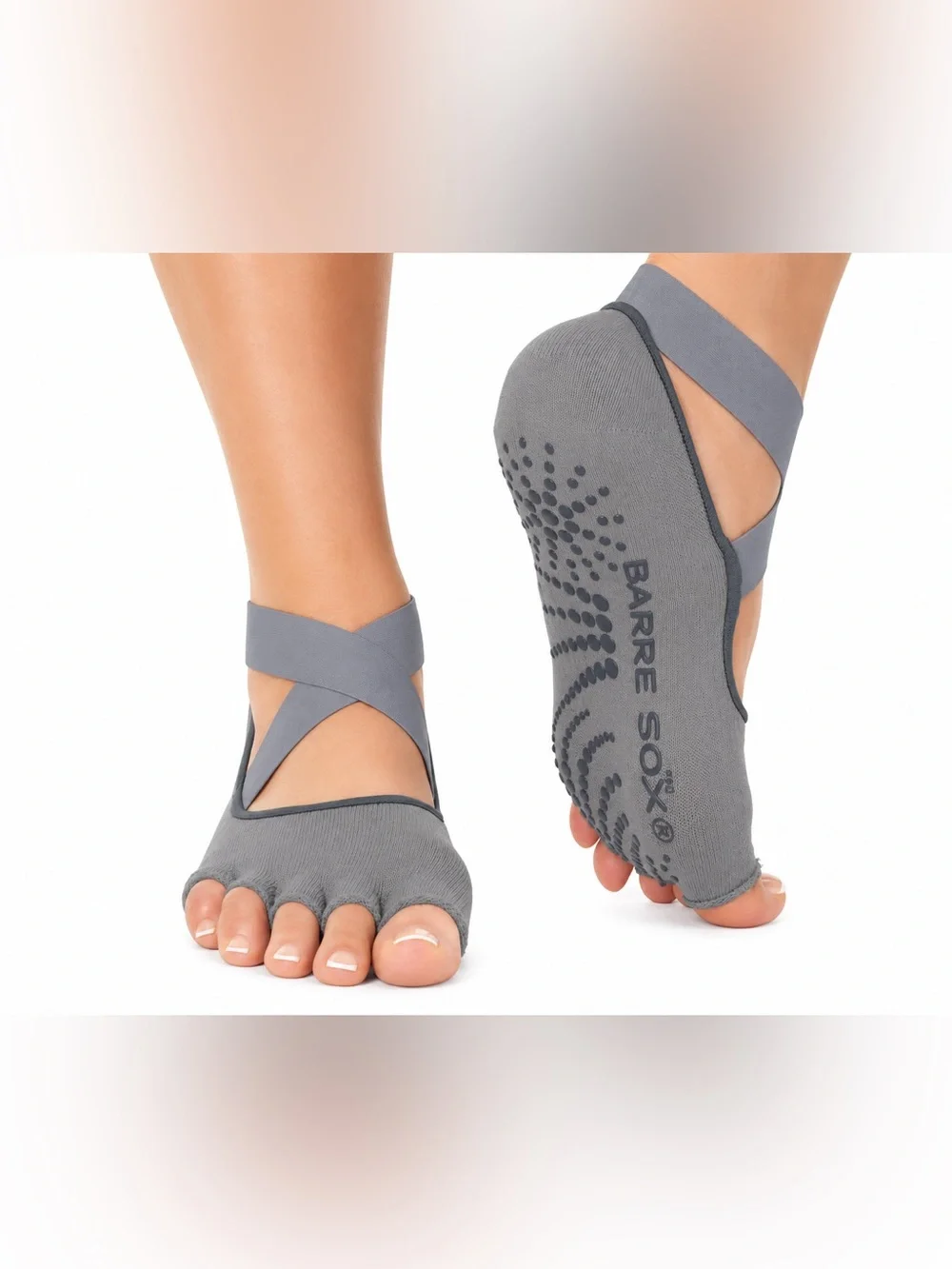Barre Sox Grip Socks Color: Smokey Grey Ballerina